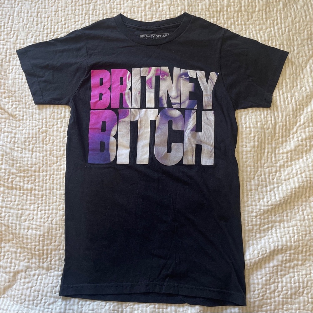 Official Merchandise Britney Spears Collection Black Graphic T-shirt Size S